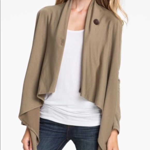 Bobeau Animal Print Cardigan Sweater, Sz XSP - Picture 2 of 8